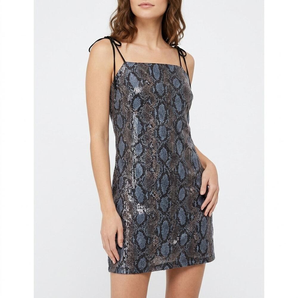 J.O.A Multicolor Short Animal Print Lined Dress Women Size S